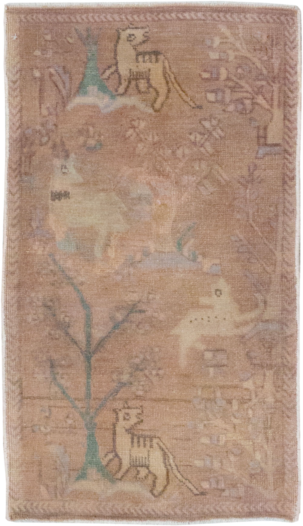 Vintage Persian Tabriz Pictorial Rug, No.22675 - Galerie Shabab