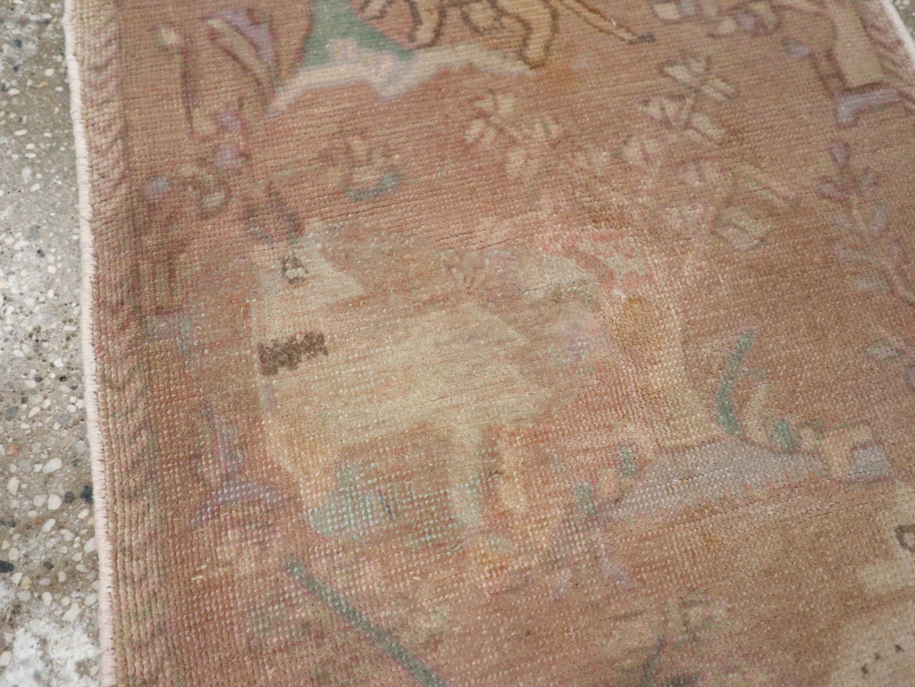 Vintage Persian Tabriz Pictorial Rug, No.22675 - Galerie Shabab