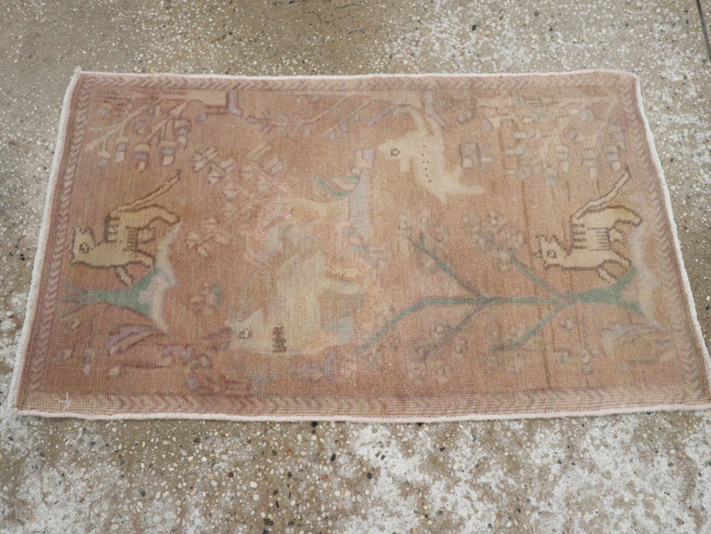 Vintage Persian Tabriz Pictorial Rug, No.22675 - Galerie Shabab