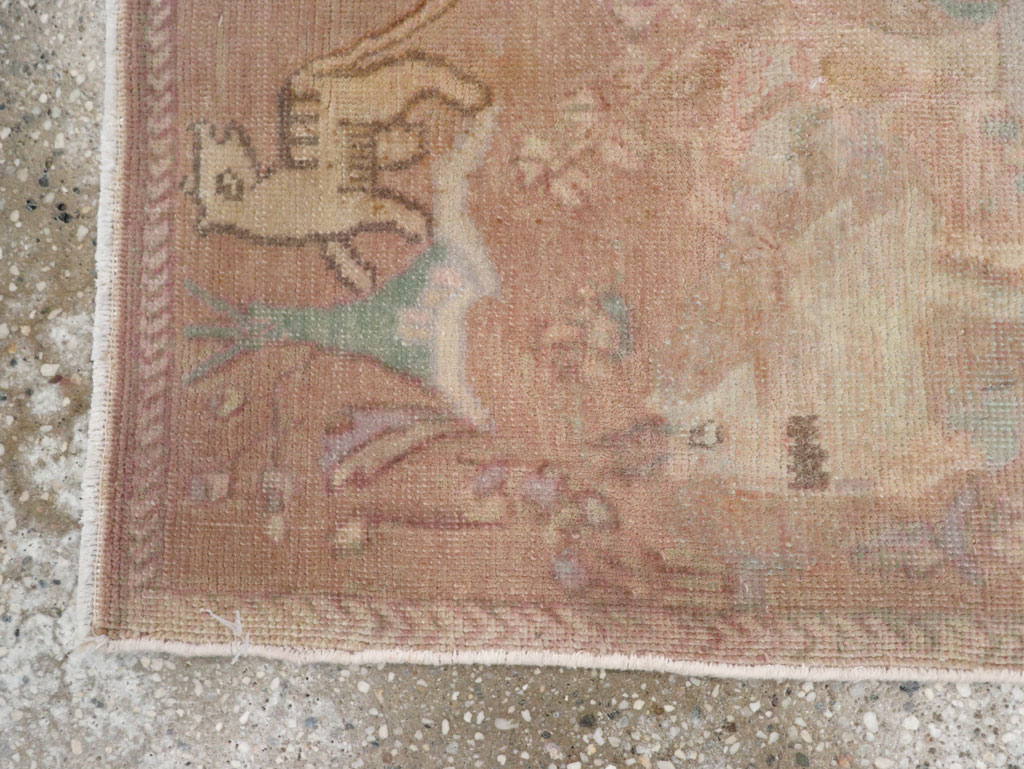 Vintage Persian Tabriz Pictorial Rug, No.22675 - Galerie Shabab