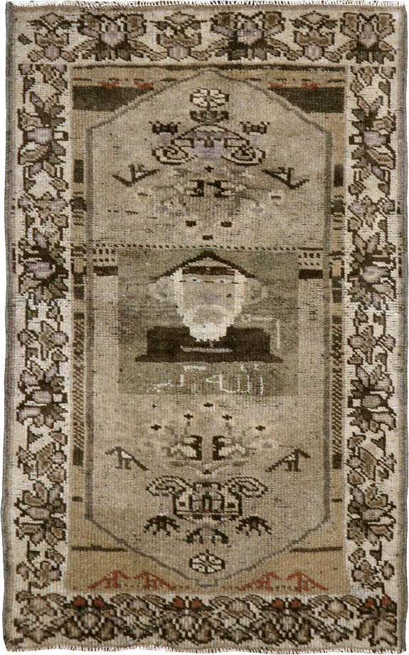 Vintage Persian Malayer Pictorial Rug, No.22676 - Galerie Shabab