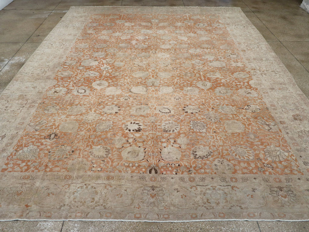 Antique Persian Senneh Tabriz Carpet, No.22681 - Galerie Shabab