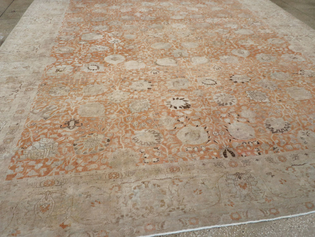 Antique Persian Senneh Tabriz Carpet, No.22681 - Galerie Shabab