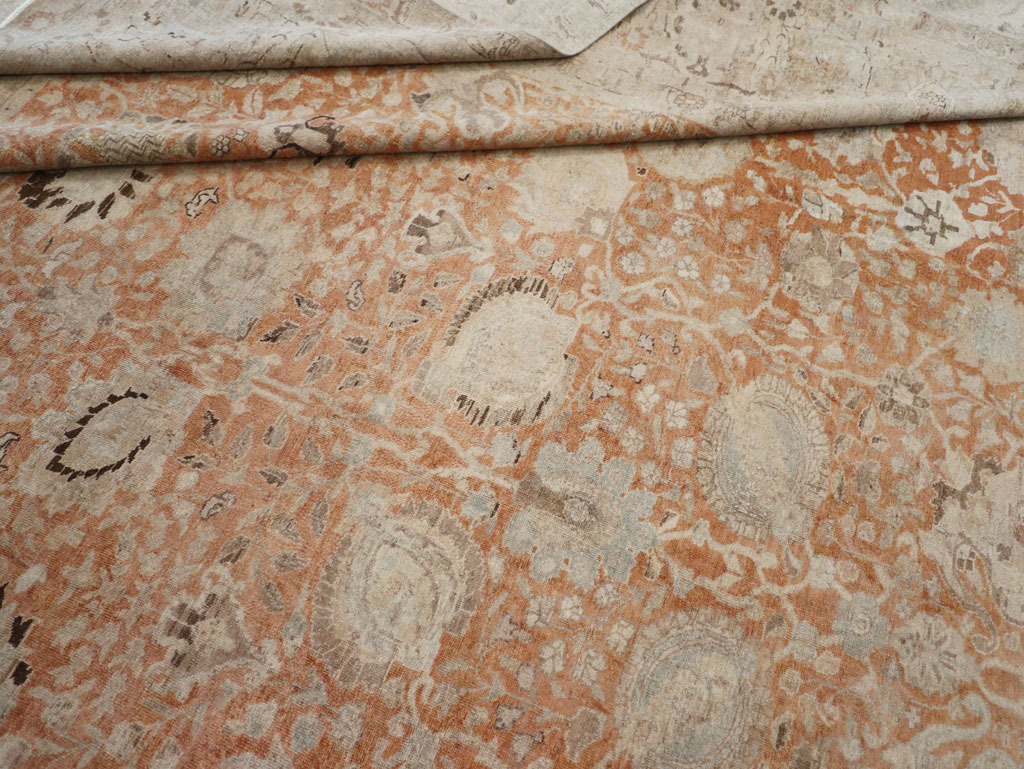 Antique Persian Senneh Tabriz Carpet, No.22681 - Galerie Shabab