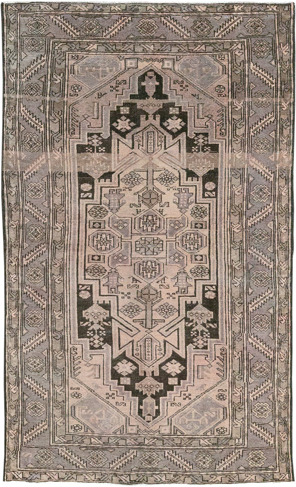 Vintage Persian Malayer Accent Rug, No.22699 - Galerie Shabab