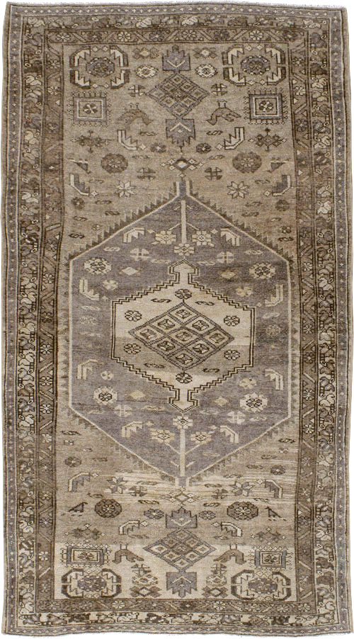 Vintage Persian Malayer Accent Rug, No.22702 - Galerie Shabab