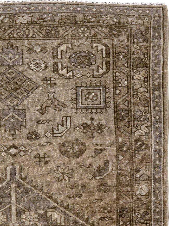 Vintage Persian Malayer Accent Rug, No.22702 - Galerie Shabab