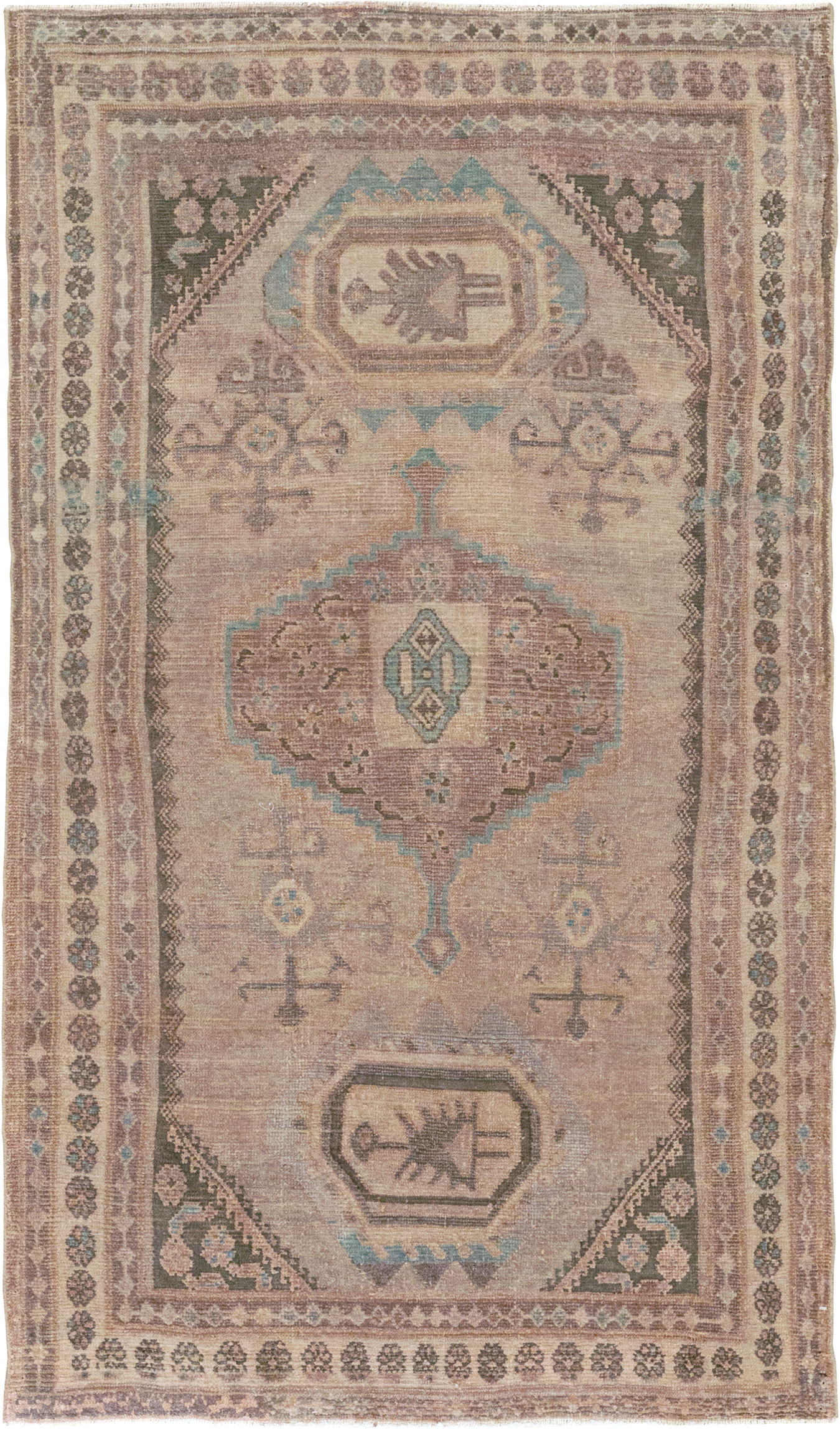 Vintage Persian Malayer Accent Rug, No.22739 - Galerie Shabab