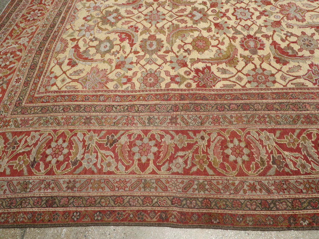 Antique Persian Mahal Oversize Carpet, No.22759 - Galerie Shabab