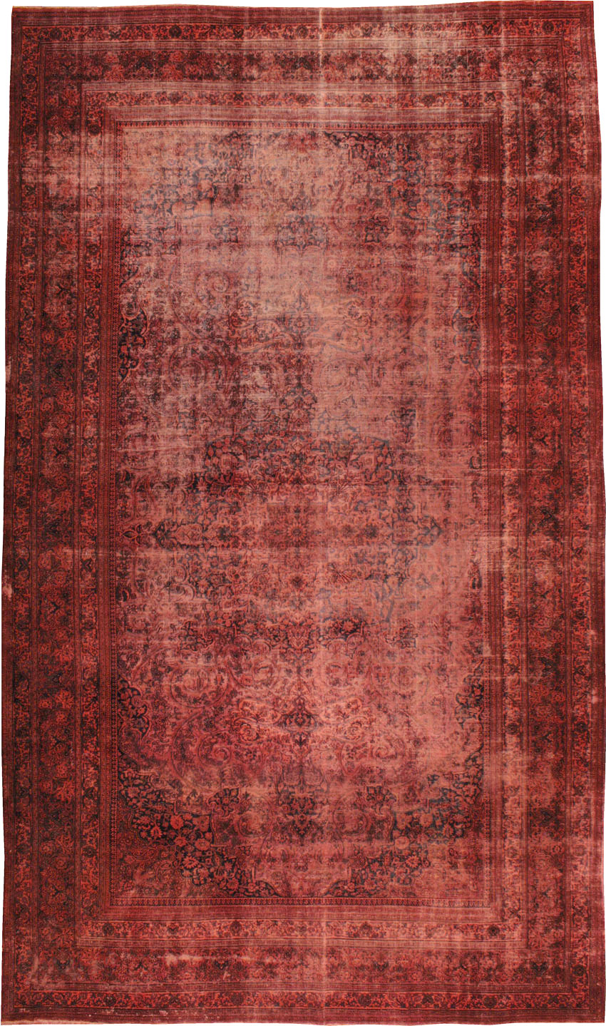 Antique Persian Mashad Over-Dye Carpet, No.22802 - Galerie Shabab