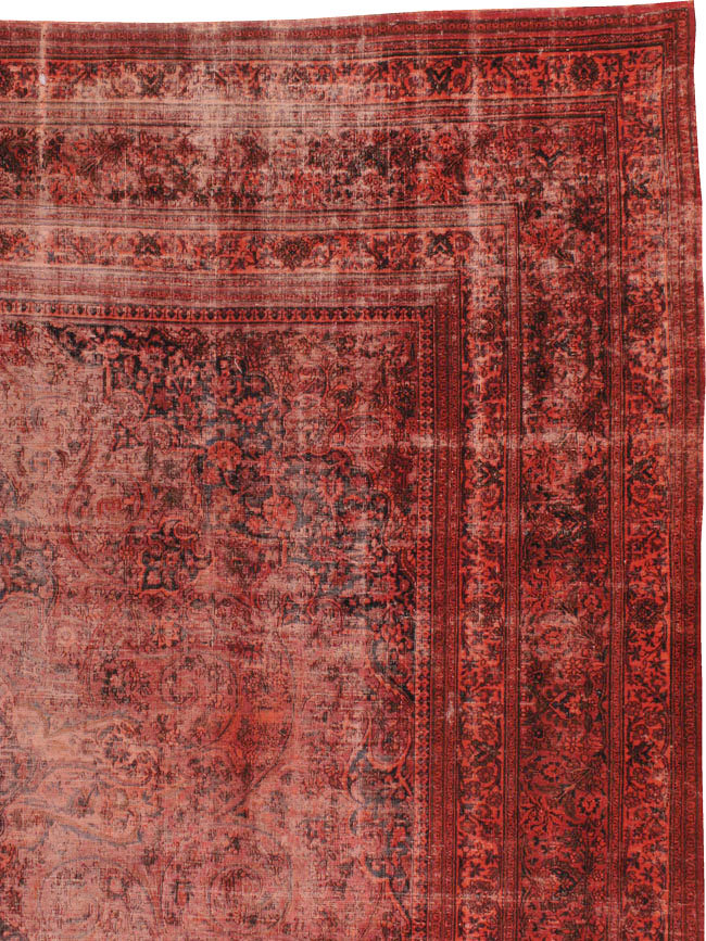 Antique Persian Mashad Over-Dye Carpet, No.22802 - Galerie Shabab