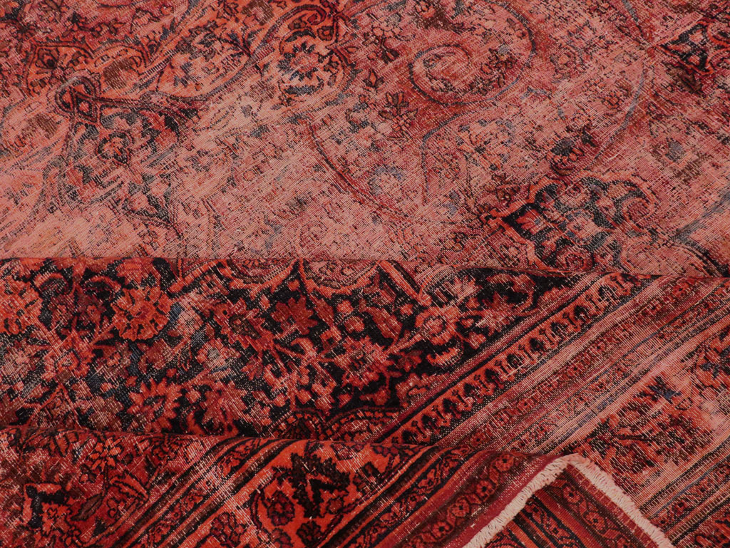 Antique Persian Mashad Over-Dye Carpet, No.22802 - Galerie Shabab