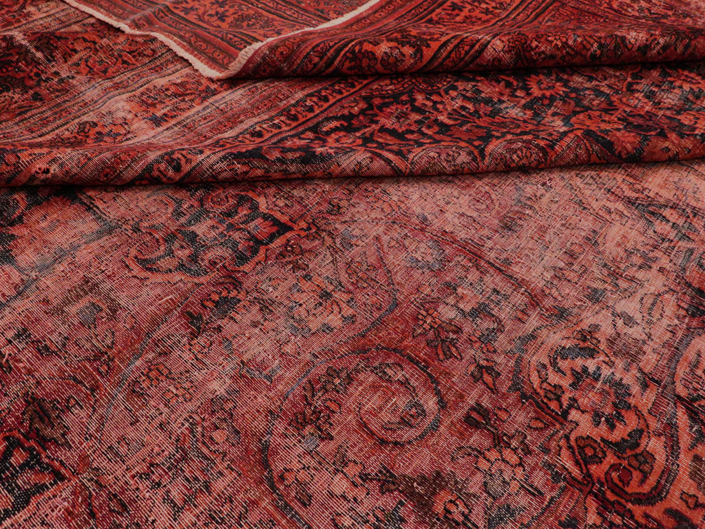 Antique Persian Mashad Over-Dye Carpet, No.22802 - Galerie Shabab