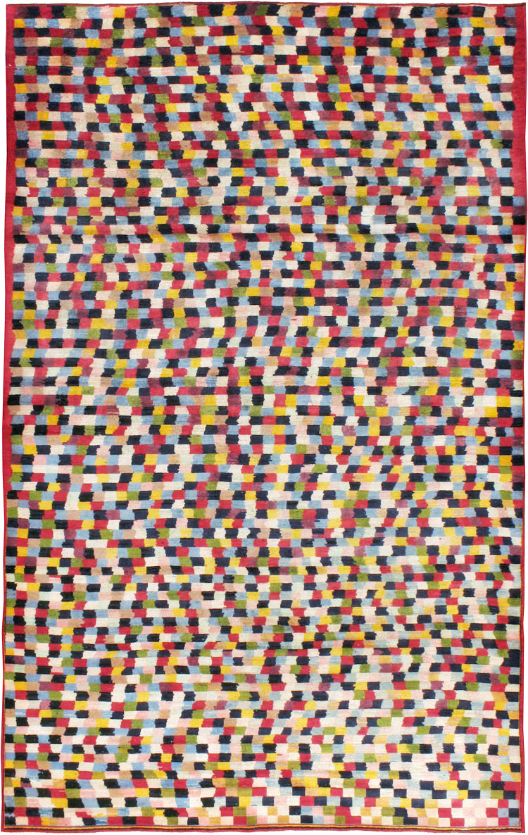 Vintage Persian Kashan Modernist Carpet, No.22839 - Galerie Shabab