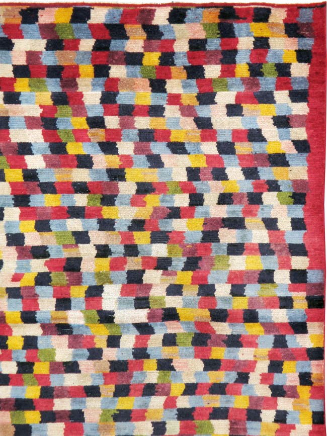 Vintage Persian Kashan Modernist Carpet, No.22839 - Galerie Shabab