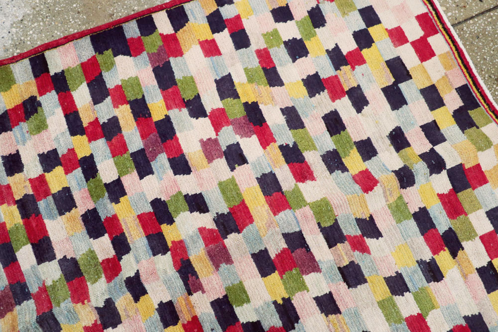 Vintage Persian Kashan Modernist Carpet, No.22839 - Galerie Shabab