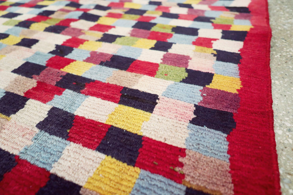 Vintage Persian Kashan Modernist Carpet, No.22839 - Galerie Shabab