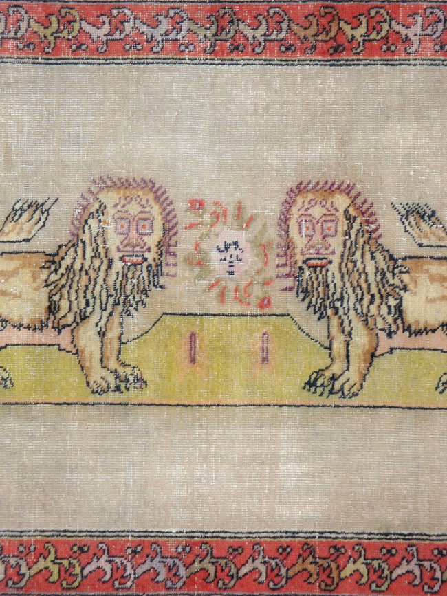 Antique Turkish Sivas Pictorial Rug, No.22858 - Galerie Shabab