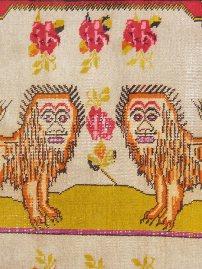 Antique Turkish Sivas Pictorial Rug, No.22859 - Galerie Shabab