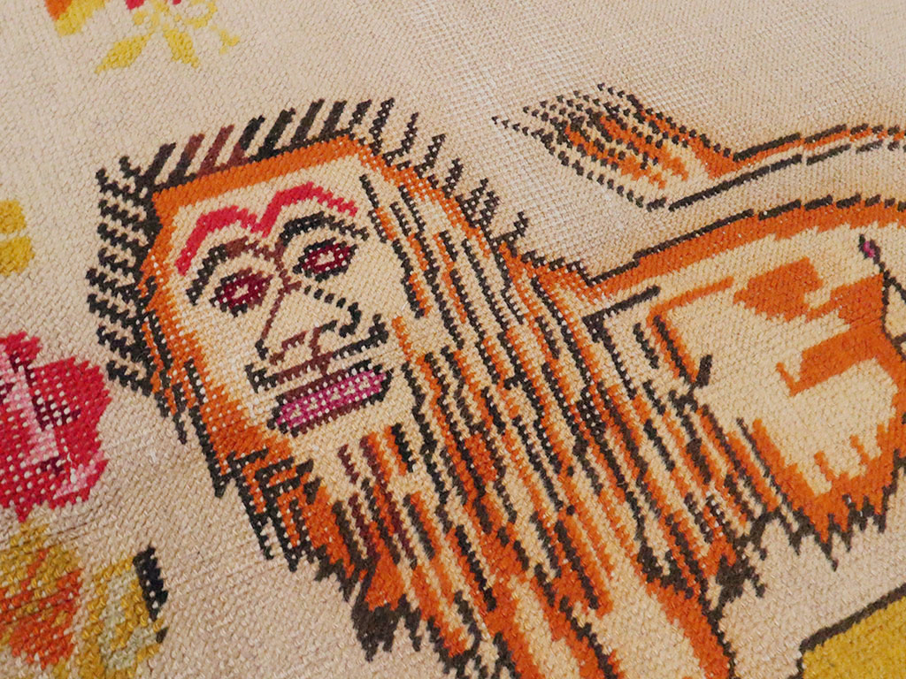 Antique Turkish Sivas Pictorial Rug, No.22859 - Galerie Shabab