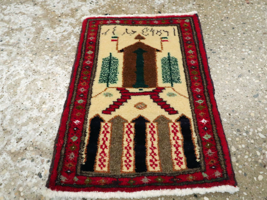 Vintage Persian Baluch Pictorial Rug (Pair: 1 of 2), No.22880 - Galerie Shabab