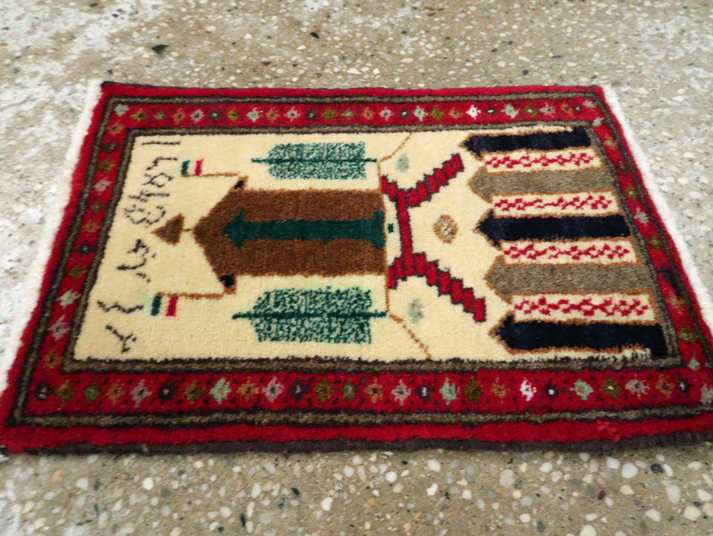 Vintage Persian Baluch Pictorial Rug (Pair: 1 of 2), No.22880 - Galerie Shabab