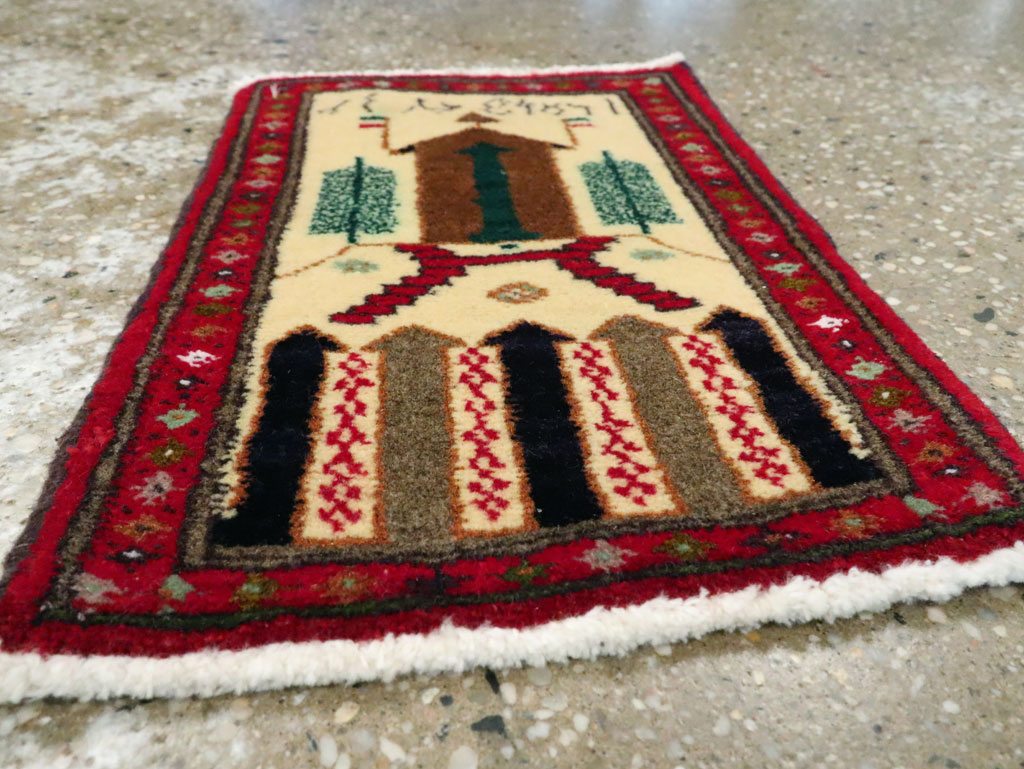Vintage Persian Baluch Pictorial Rug (Pair: 1 of 2), No.22880 - Galerie Shabab