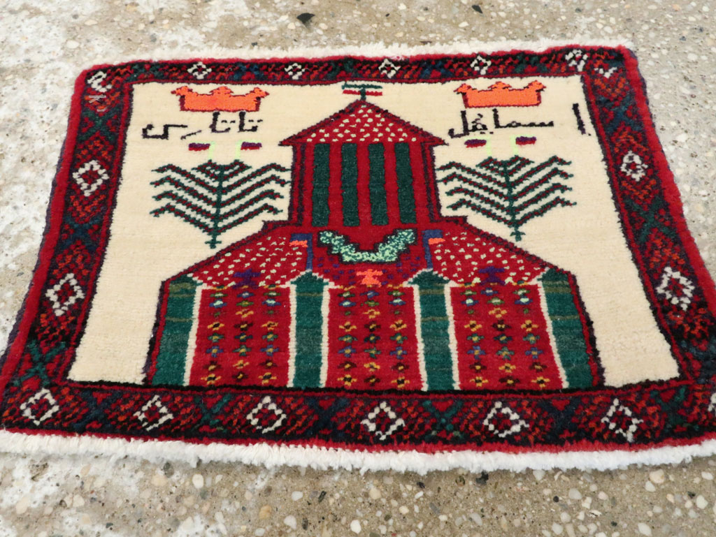 Vintage Persian Baluch Pictorial Rug, No.22881 - Galerie Shabab