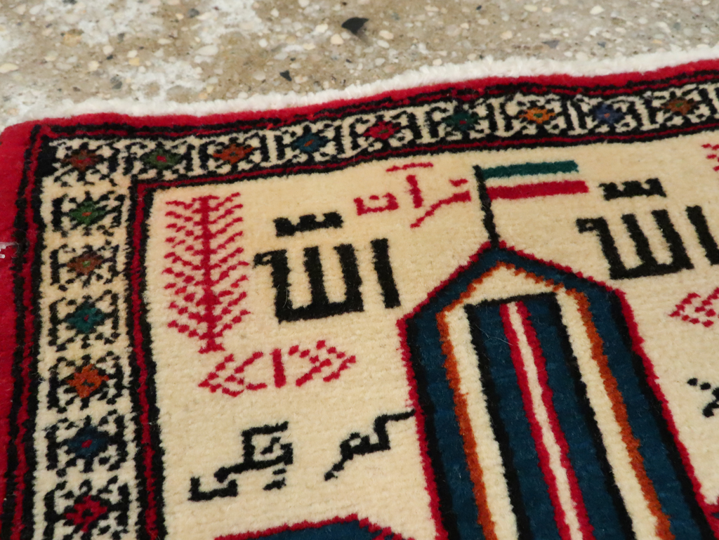Vintage Persian Pictorial Baluch Rug (Pair: 1 of 2), No.22882 - Galerie Shabab