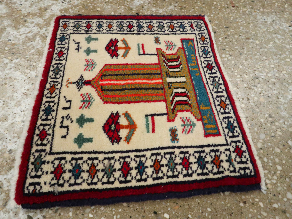 Vintage Baluch Pictorial Rug, No.22884 - Galerie Shabab