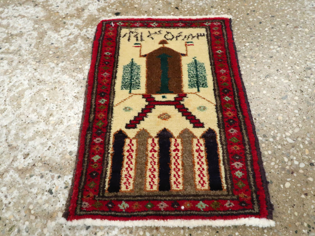Vintage Persian Baluch Pictorial Rug (Pair: 2 of 2), No.22885 - Galerie Shabab