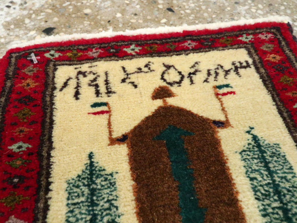 Vintage Persian Baluch Pictorial Rug (Pair: 2 of 2), No.22885 - Galerie Shabab