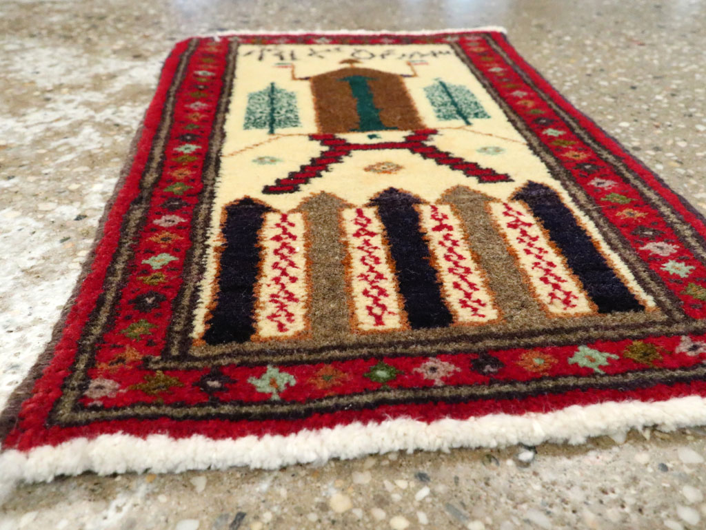 Vintage Persian Baluch Pictorial Rug (Pair: 2 of 2), No.22885 - Galerie Shabab
