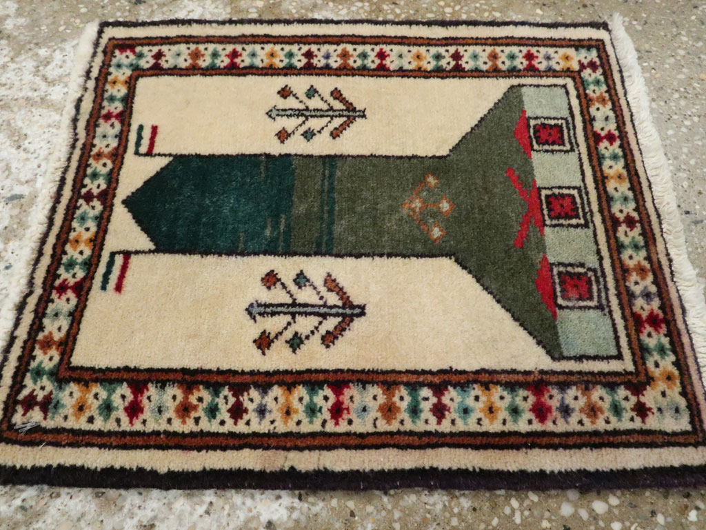 Vintage Persian Baluch Pictorial Rug, No.22886 - Galerie Shabab