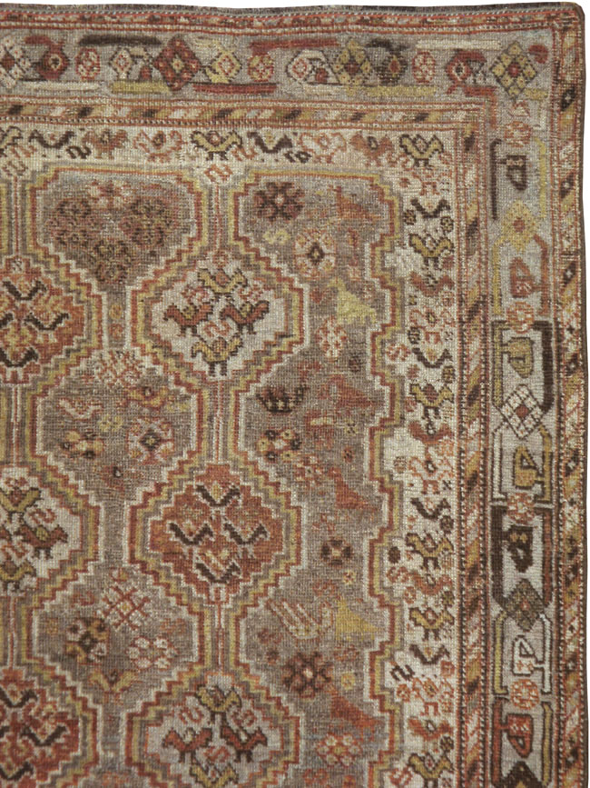 Antique Persian Shiraz Square Rug, No.22898 - Galerie Shabab