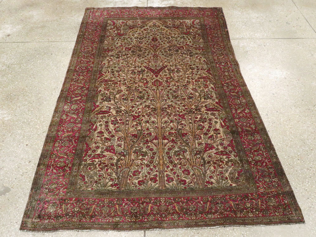 Antique Persian Silk Kashan Rug, No.22900 - Galerie Shabab