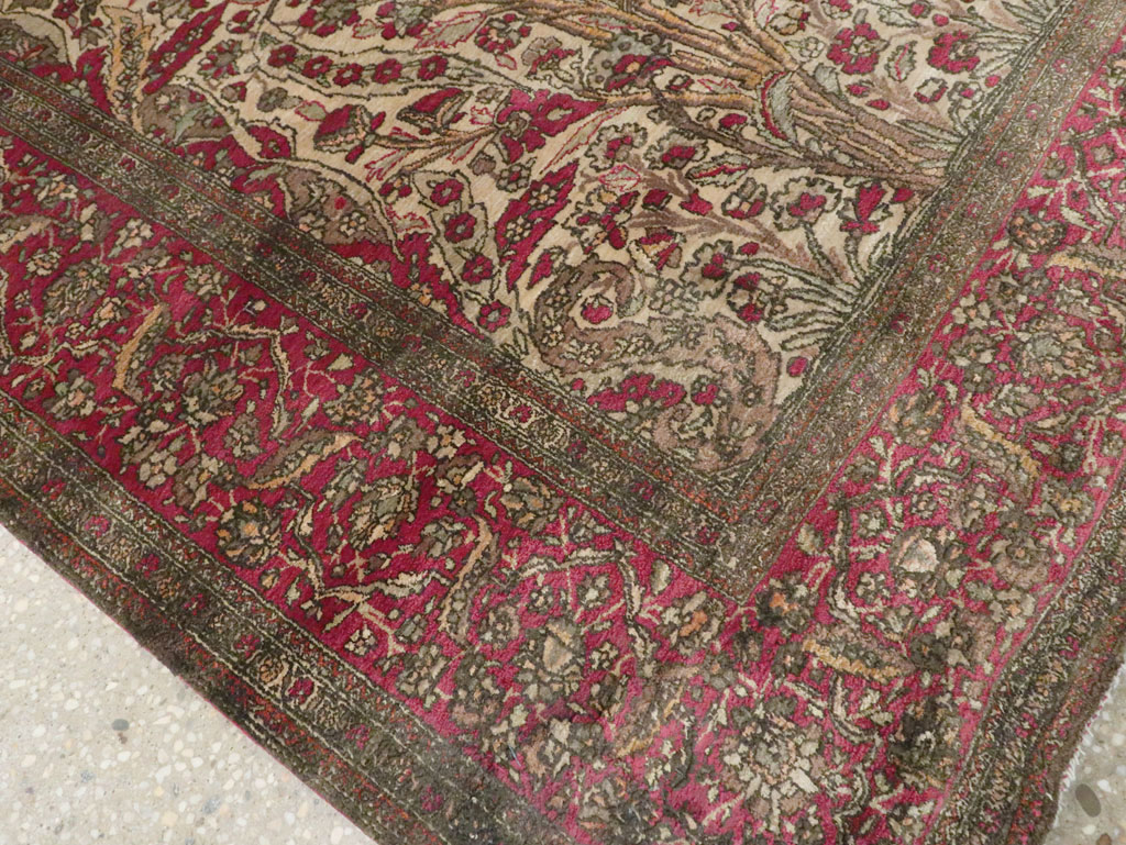 Antique Persian Silk Kashan Rug, No.22900 - Galerie Shabab