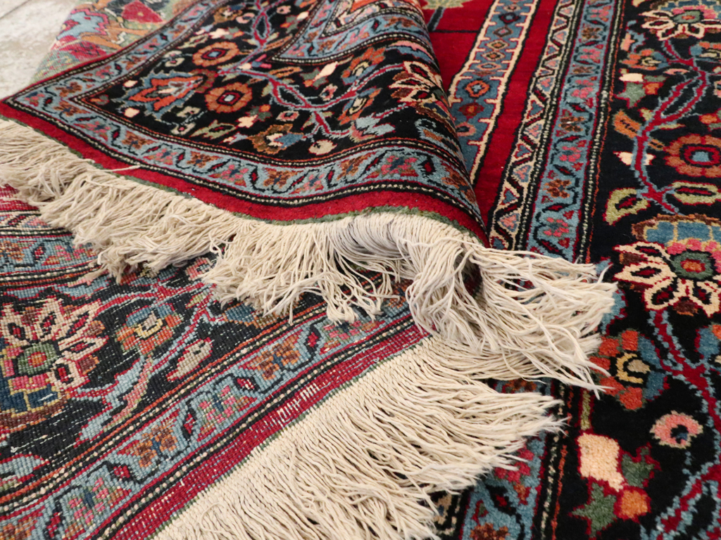 Vintage Persian Mashad Pictorial Rug, No.22901 - Galerie Shabab