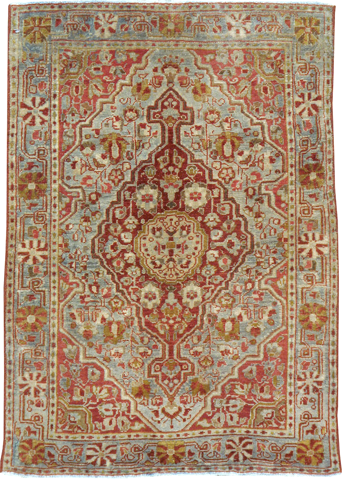 Antique Persian Sarouk Fereghan Throw Rug, No.22904 - Galerie Shabab