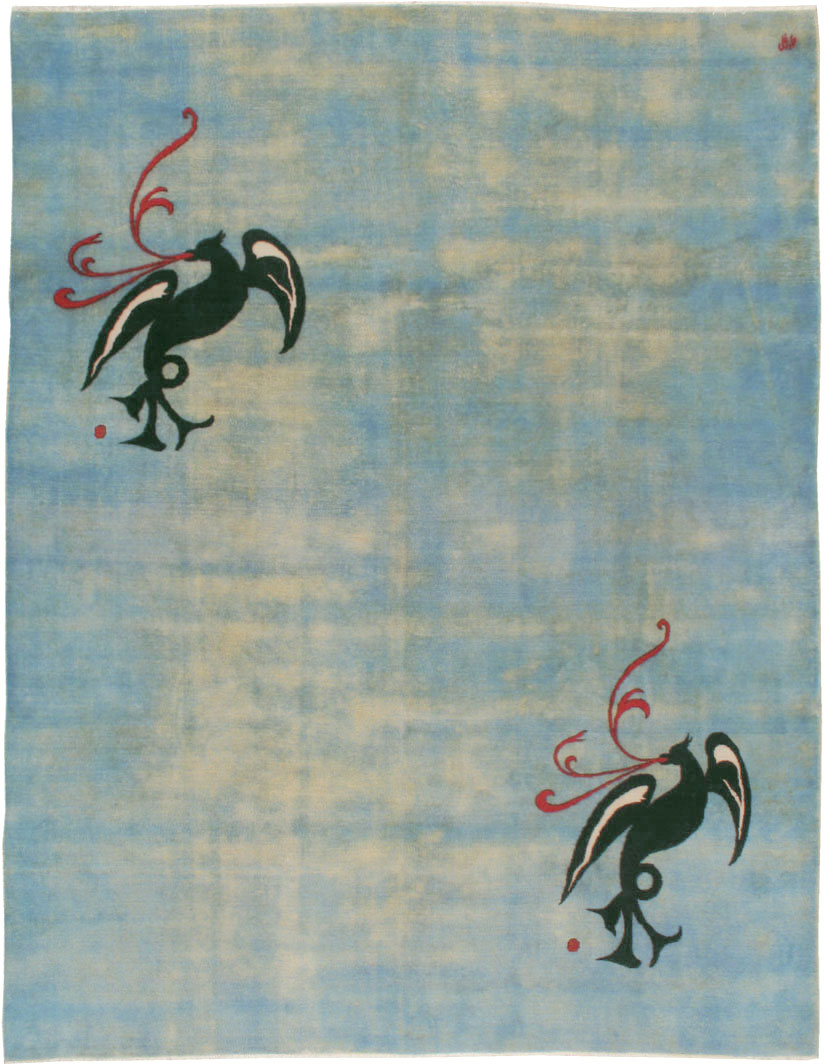 Vintage Persian Modernist Art-Deco Carpet, No.22909 - Galerie Shabab