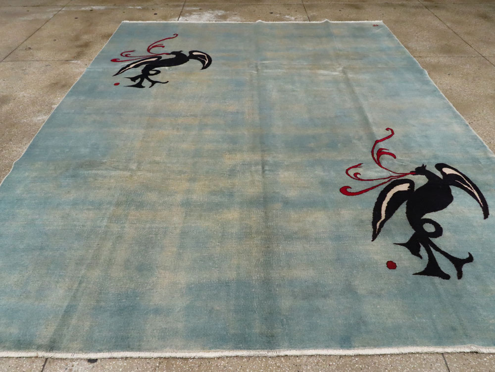 Vintage Persian Modernist Art-Deco Carpet, No.22909 - Galerie Shabab