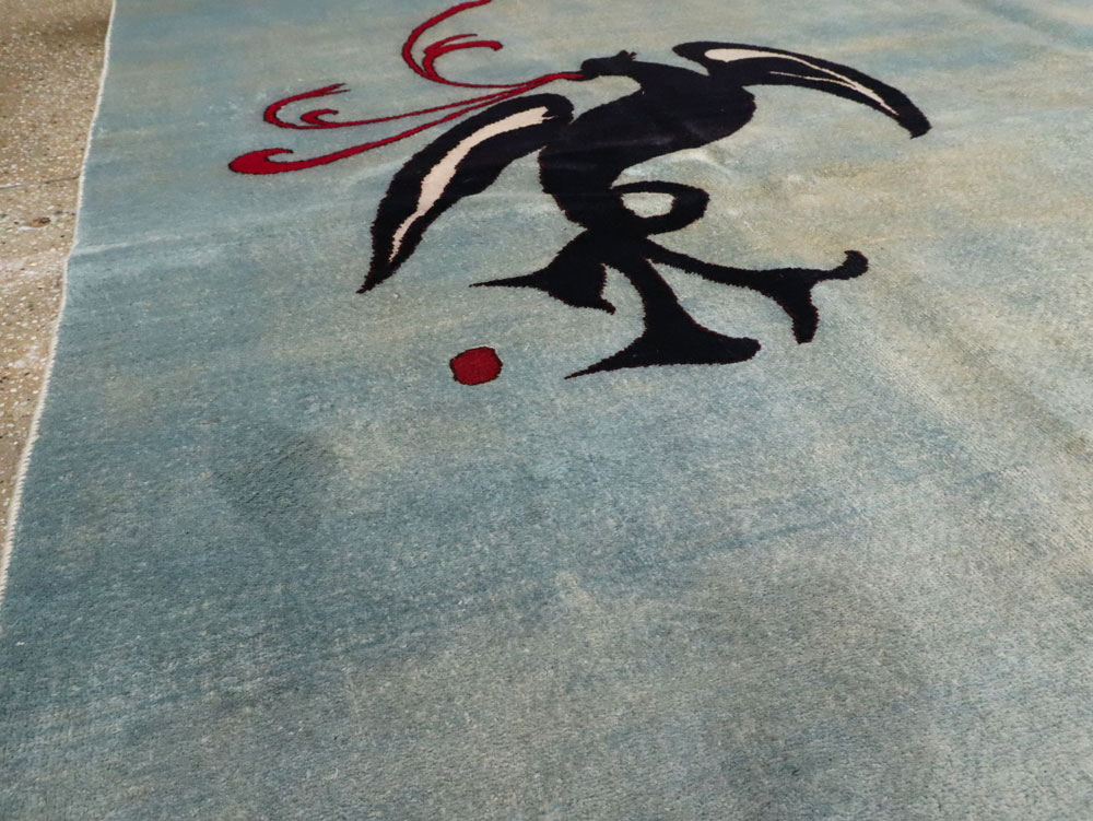 Vintage Persian Modernist Art-Deco Carpet, No.22909 - Galerie Shabab