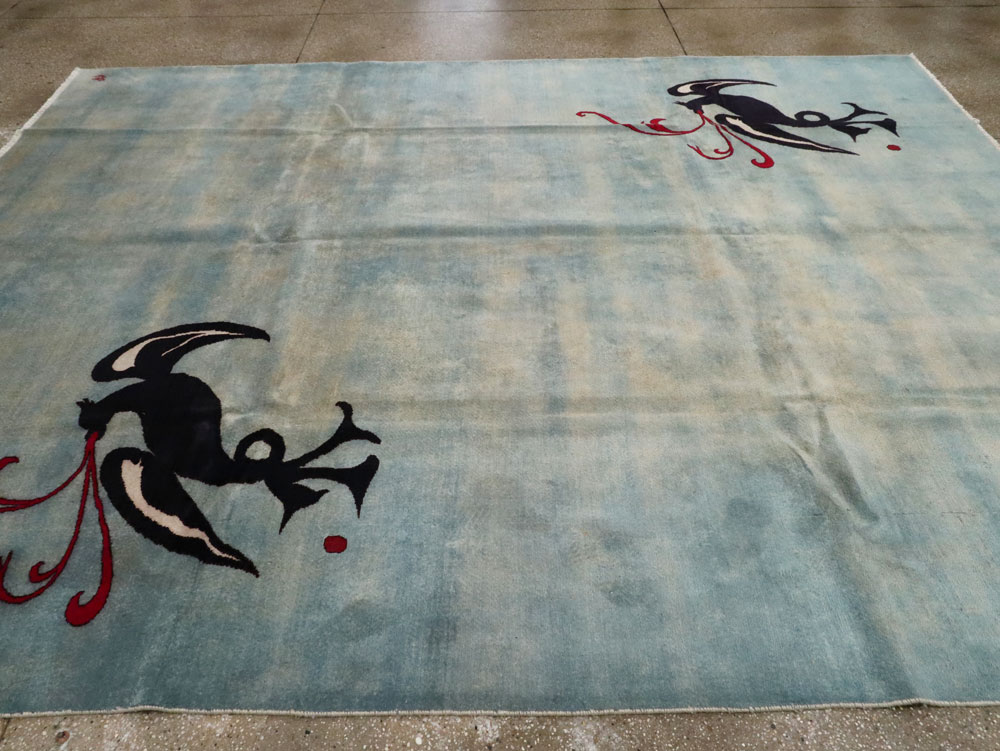 Vintage Persian Modernist Art-Deco Carpet, No.22909 - Galerie Shabab