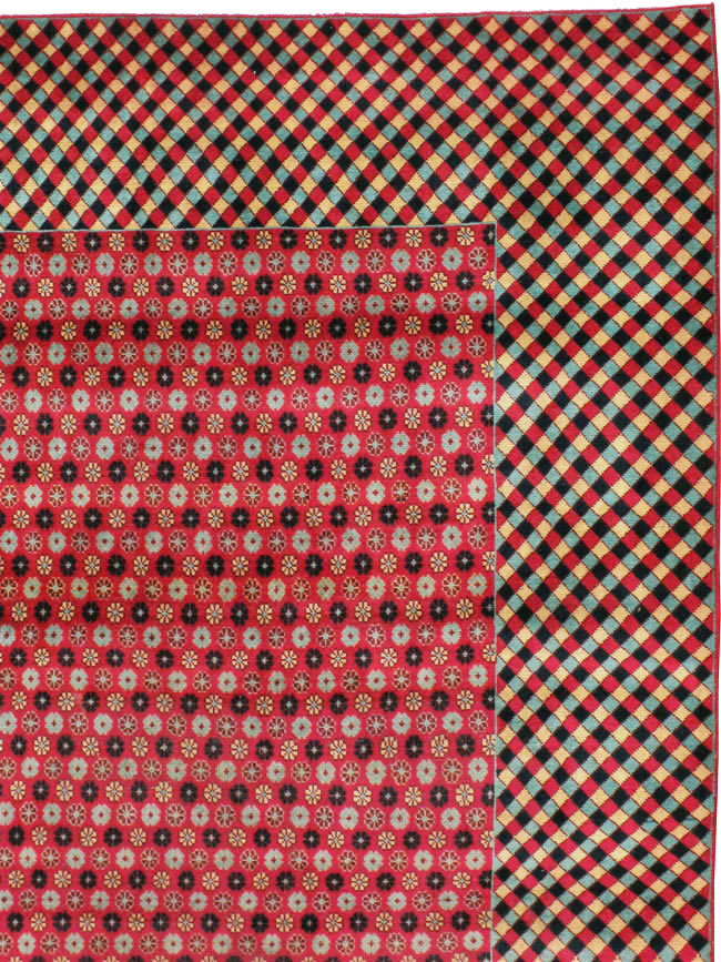 Vintage Persian Kashan Modernist Carpet, No.22916 - Galerie Shabab