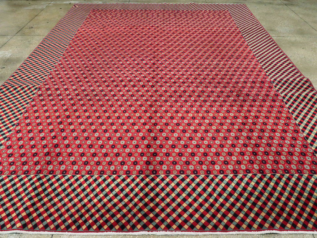 Vintage Persian Kashan Modernist Carpet, No.22916 - Galerie Shabab