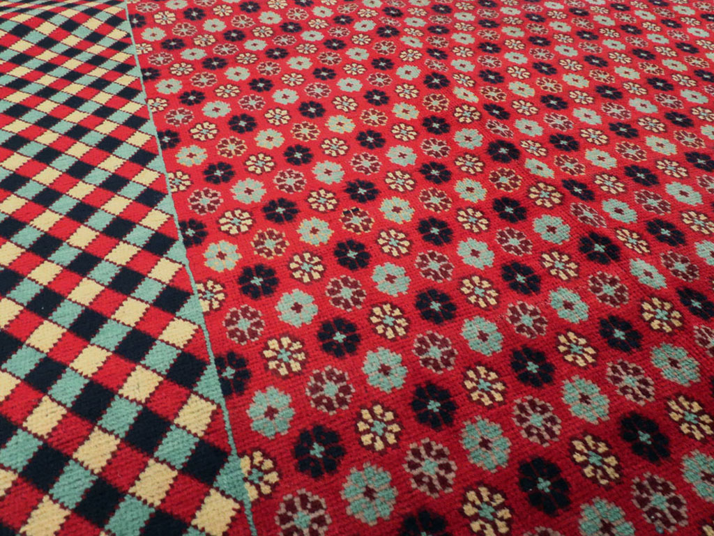 Vintage Persian Kashan Modernist Carpet, No.22916 - Galerie Shabab