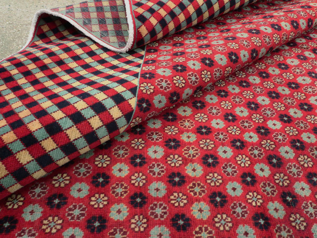 Vintage Persian Kashan Modernist Carpet, No.22916 - Galerie Shabab