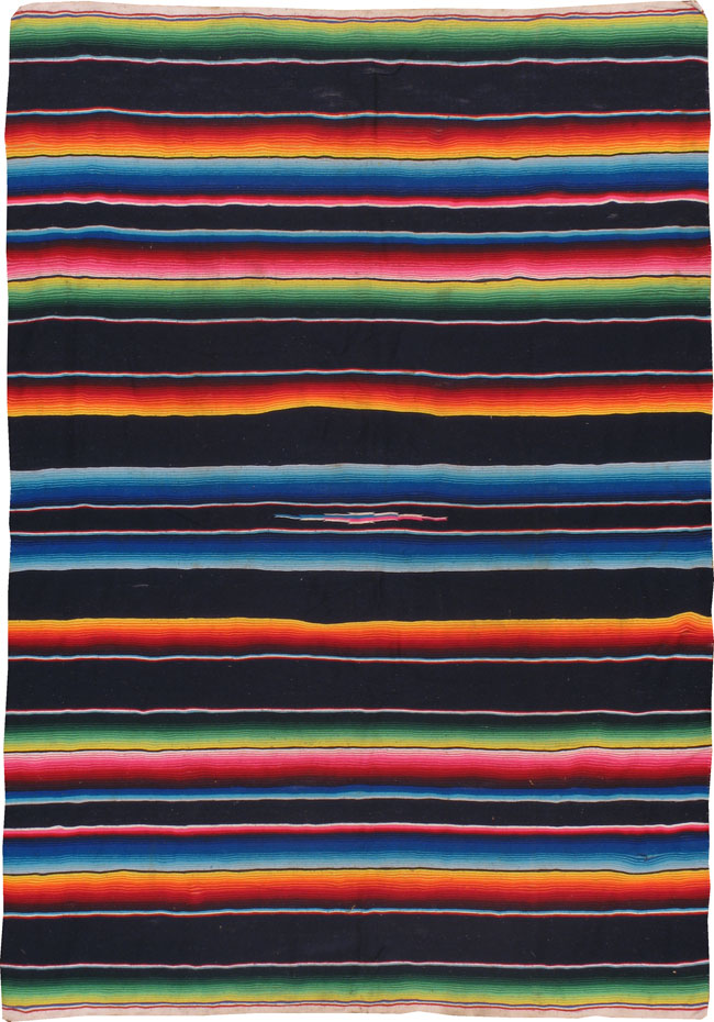 Vintage Mexican Flat-weave Blanket, No.22929 - Galerie Shabab