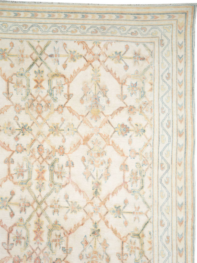 Vintage Indian Cotton Agra Carpet, No.22933 - Galerie Shabab