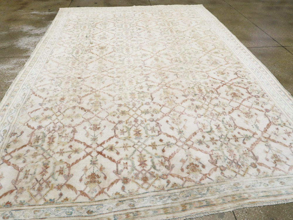 Vintage Indian Cotton Agra Carpet, No.22933 - Galerie Shabab